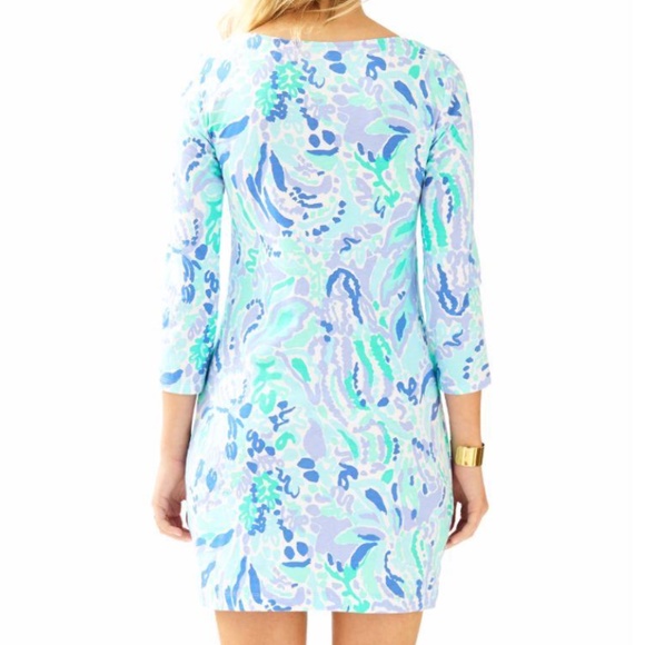 Lilly Pulitzer 3/4 sleeve Dress in Lilac Nice Ink - Picture 2 of 4